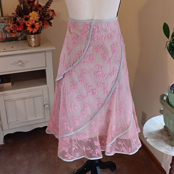 Sylvie + Mado Embroidered Skirt. Fairycore,  Balletcore, Feminine - Picture 3 of 7